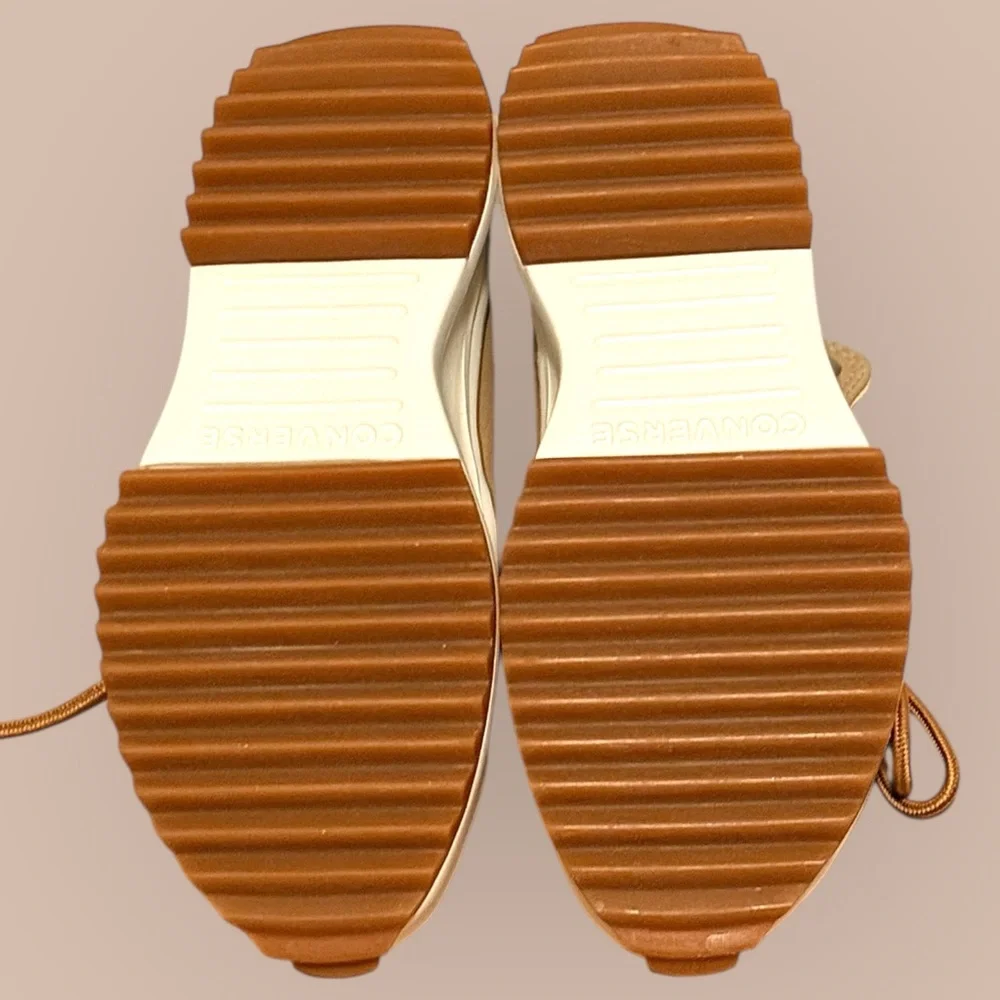 Converse Run Star Hike Hi Platform Sherpa Leather Nomad Khaki sneaker. - Picture 5 of 5